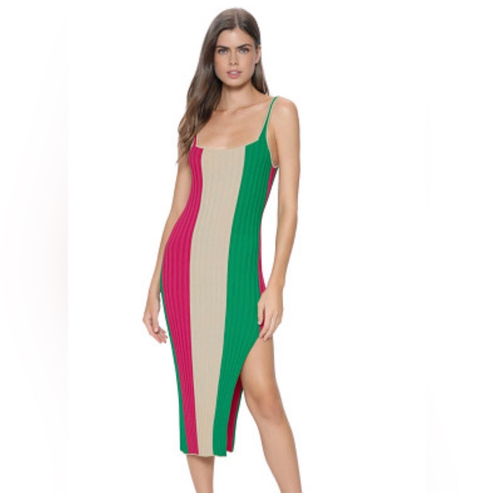 Everything but Water piper crochet midi dress